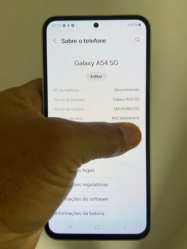 Samsung A54 5g 256gb 8gb Ram Branco Reais Fotos Do Anuncio.. Branco (Usado)