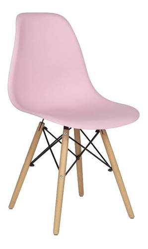 Set De 6 Sillas Estilo Eames Para Comedor Colores Estructura De La Silla Rosa