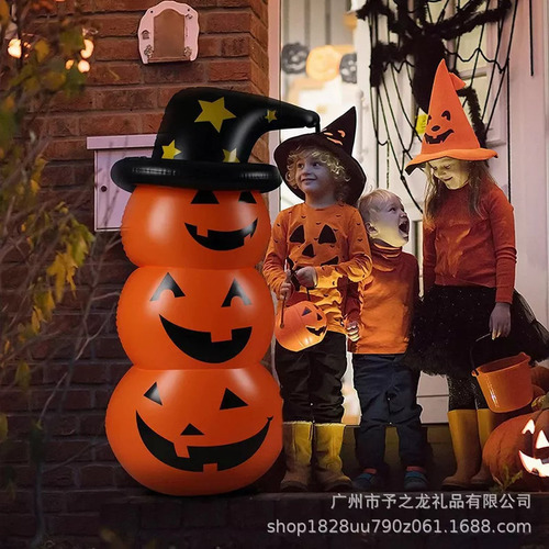 Modelo Inflable De Linterna De Calabaza De Halloween