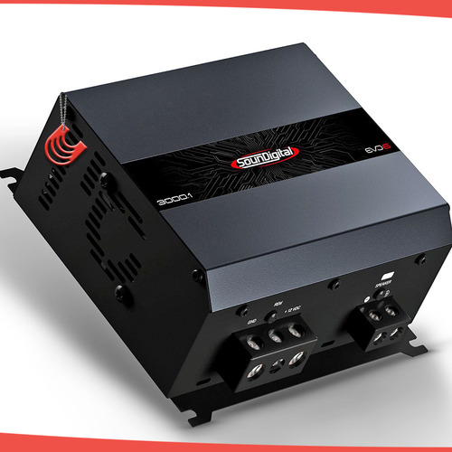 Módulo Amplificador Potência 3000w 1 Canal 4 2 1 Ohm Digital Cor Preto