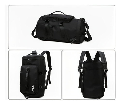 Mochila Guarda Zapatilla Se Hace Bolso Deportivo Impermeable Negro