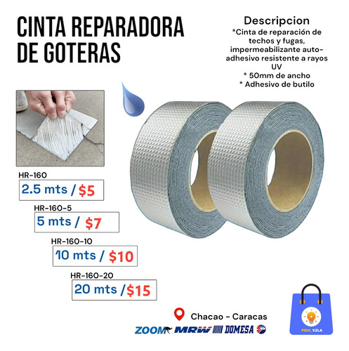 Cinta De Butilo Reparador De Goteras Y Fugas