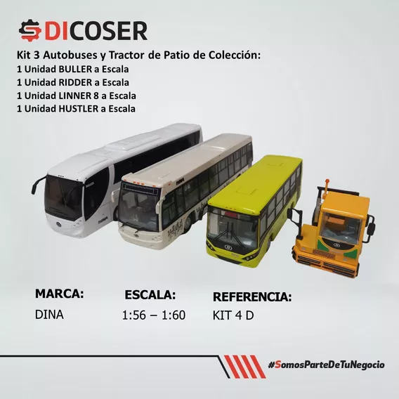 Autobuses A Escala (kit 4 D - Unidades Dina)