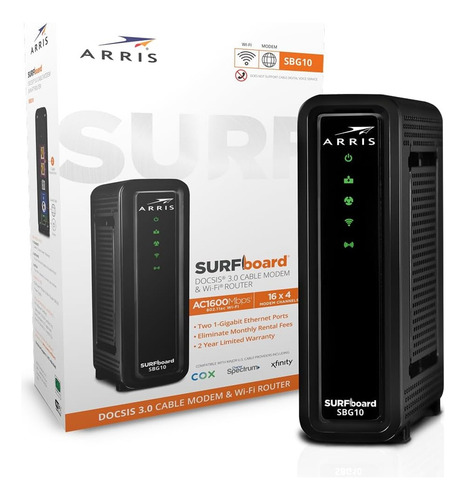 Combinación De Módem-router Por Cable Arris Sbg10 Docsis 3.0