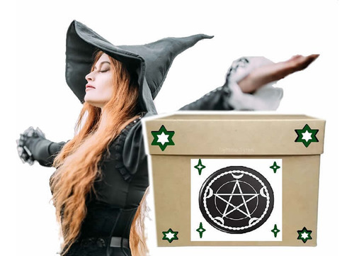 Caja Magica Kit Brujería Sorpresa Wicca 15 Pzs Velas Cuarzos