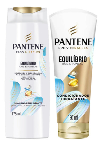  Kit Shampoo E Cond Pantene Pro-v Equilíbrio Raiz E Pontas