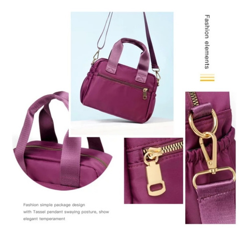 Imagen 7 de 7 de Bolsa Mochila Crossbody Bandolera Mujer Shoulder Bag