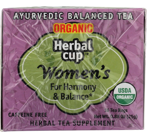 Té Herbal Cup Ayurveda Orgánico Para Mujeres 16 Bolsitas