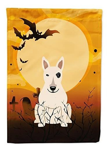 Tesoros Tamaño Bb4404gf De Halloween Bull Terrier Blanco De 