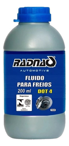 Óleo Freio Dot 4 - 200ml Radnaq