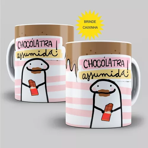 Caneca Flork Criativa Chocólatra Assumida! Presente Fofo use canecas