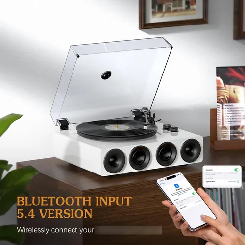 Tocadiscos Bluetooth Alta Fidelidad Con Altavoces Integrados