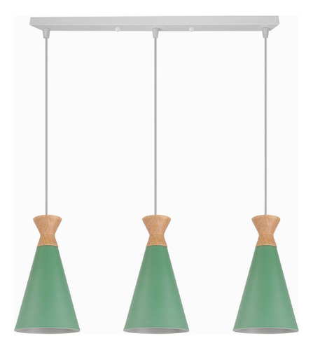 Lámpara Colgante Decorativa Moderna Con 3 Focos