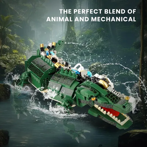 Yeechao Ideas Juego De Construcción Mecánico De Cocodrilo, Y