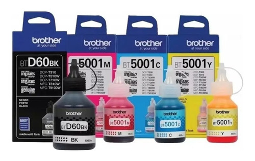 Pack 4 Tinta Brother Bt5001+btd60 Original. Envío Gratis