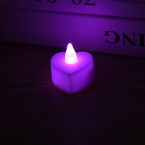 Lámpara De Vela Sin Llama En Forma De Corazón, 30 Unidades,