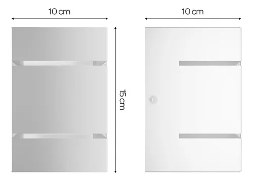 Arandela Slim 2 Frisos 2 Focos Moderna Externa + 1 Lâmpada LED G9 5W Mf103  - Mega Forte