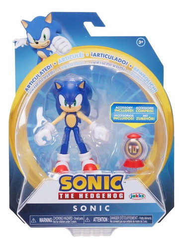Boneco de monitor Sonic The Hedgehog Wave 14 de 4 polegadas