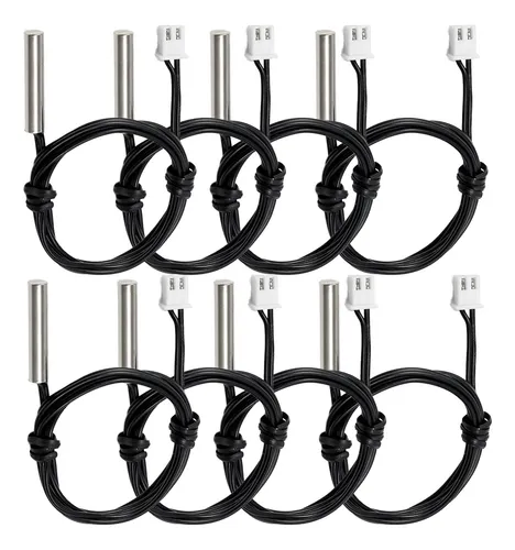 8 Piezas De Termistor Ntc 10k Ohmios Sonda Sensor De Tempera
