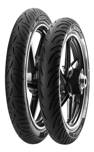 Pneus dianteiras/traseiras para moto Pirelli Street Super City para uso com câmara de 2.50-17 + 80/100-14 38 (132kg) + 49 (185kg) x 2 unidades