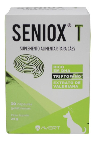 Seniox T Suplemento Para Cães Com 30 Cápsulas
