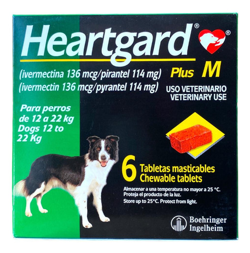 Heartgard Plus Mediano M. 12 - 22 Kg