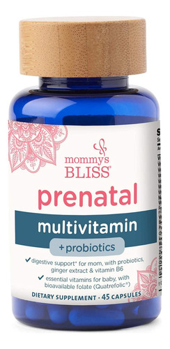 Mommys Bliss Probiótico Multivitamínico Prenatal Para Mujere