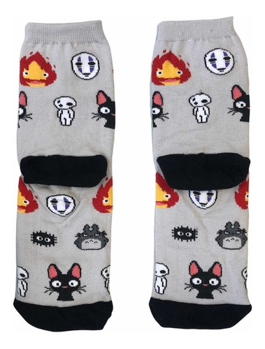 Imagen 2 de 9 de Medias Largas Studio Ghibli Totoro T. Único Gastovic Anime