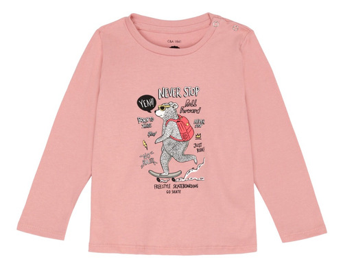 Playera Manga Larga Con Estampado De Bebé Niño C&a (3009