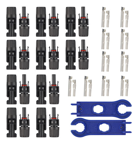 Conector Cable Panel Solar Macho Hembra 10 Par Herramienta