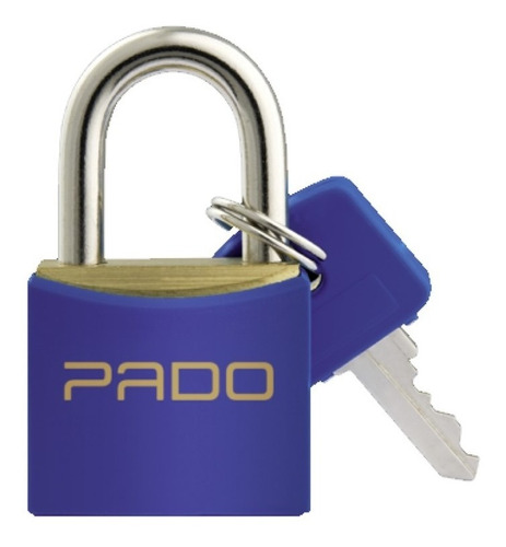 Cadeado Pado Serie Cores Azul Sm Lt 25mm Latao Nivel 2