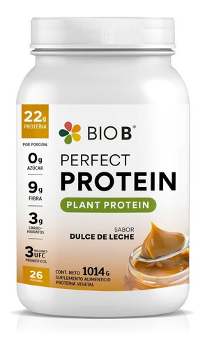 Bio B | Perfect Protein Vegana 1014 G | Sabor Dulce De Leche