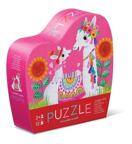 Imagen 1 de 2 de Puzzle Crocodile Creek Llama Amor 12 Piezas Didactico