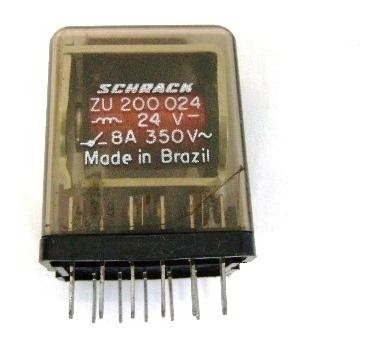 Zu-200-024 Rele 8 Pinos, 24v, 8a 350v  Zu-200024 Schrack