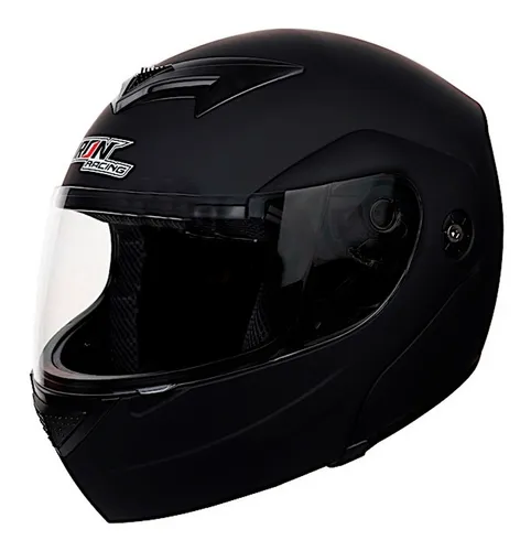 Socialismo Rana golondrina Casco Abatible Para Moto Iron Racing Ir108 Negro Mate Rs Ns