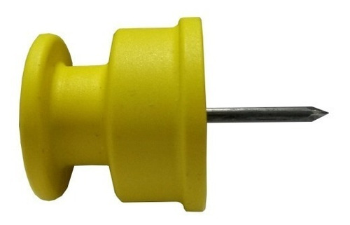 Isolador Cerca Elétrica Roldana 36x36 Amarelo Pct C/200