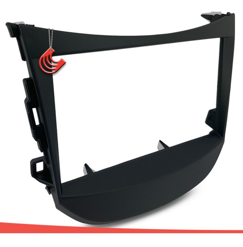 Imagem 3 de 8 de Moldura De Painel 2 Din Multimidia Dvd Mp5 Hyundai Hb20 Hb20s Hb20x 2012 2013 2014 2015 2016 2017 2018 2019 Preto