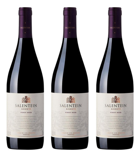 Kit 03 Un. Vinho Tinto Salentein Reserve Pinot Noir 750ml