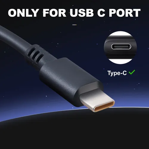 Ktdyspq Cargador Usb C Portatil 65w Para Computadora Lenovo,
