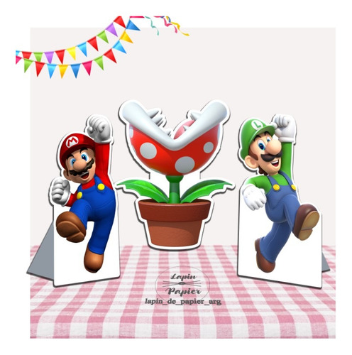 Siluetas De Carton Con Pie Figura Corporea Mario Bros
