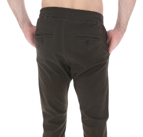 Paquete 2 Pantalones Jogger Hombre Gabardina Casual Comodo