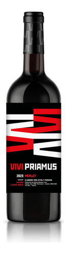 Vino Merlot 2023 Vivi Priamus Con Roble Uruguay 13%