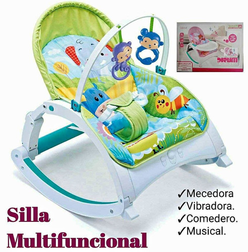 Silla Mecedora Vibradora Musica Y Sonidos - Silla De Comer