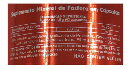 Suplemento mineral de fósforo 100 cápsulas de melcoprol