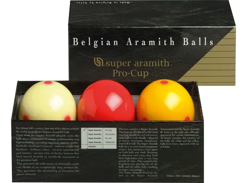 Aramith Juego Completo De 3 Bolas De Billar Super Armith Pr.