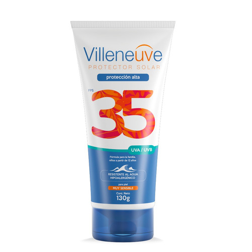 Imagen 1 de 1 de Protector solar Villeneuve Solar FPS 35 en crema FPS35 x 130 g pack por 1