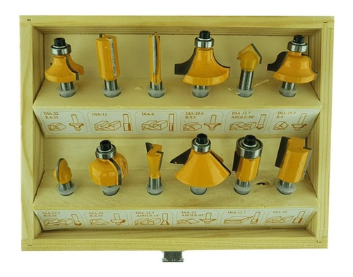 Imagen 3 de 4 de It Set Juego De Fresas 12 Piezas 1/4 Tupi Router Toolmak