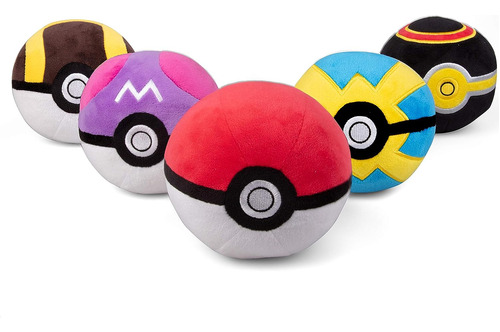 Pokemon Pokéball Plush 5 -pack - Incluye Poke, Master, Ultra