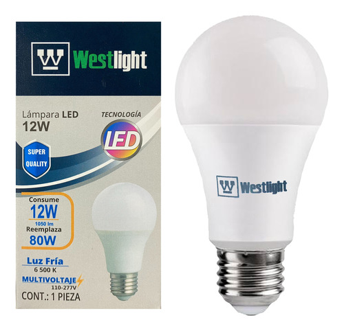 Bombillo Led A60 Rosca Marca Westlight Luz Fria O Luz Calida