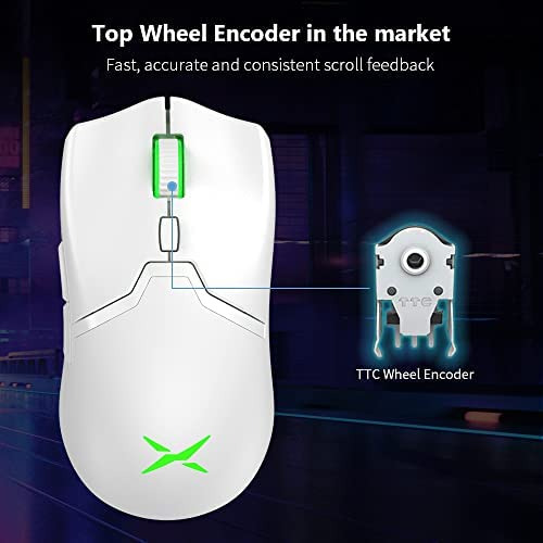 Mouse Para Jogos Sem Fio Delux M800pro - Sensor Paw 3370, C